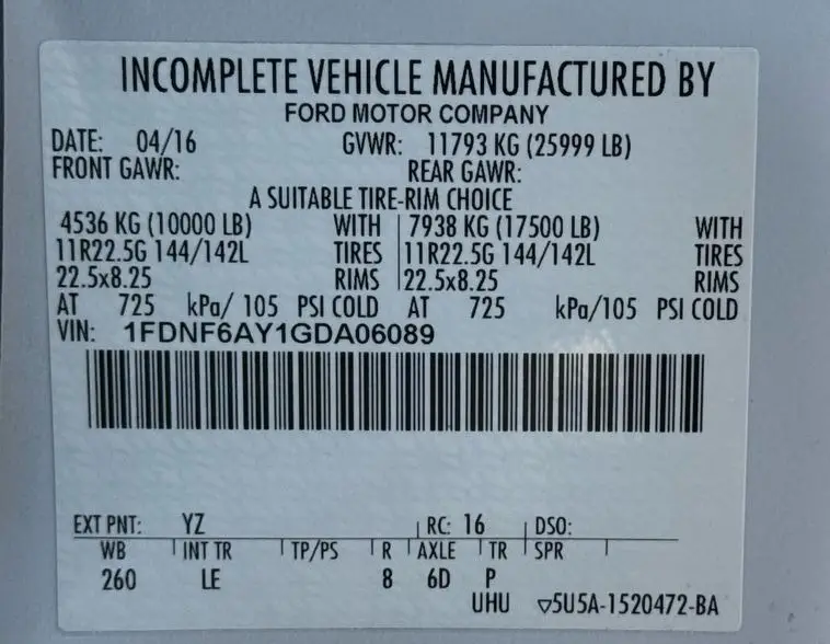 2016 Ford F650 Super Duty photo 78