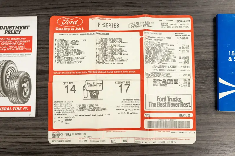 1996 Ford F-150 XL 4×4 5-Speed photo 79