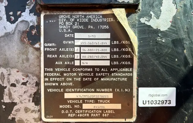 1993 Grove TM9120 photo 123