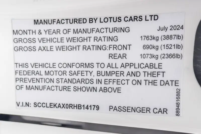2024 Lotus Emira V6 First Edition photo 84